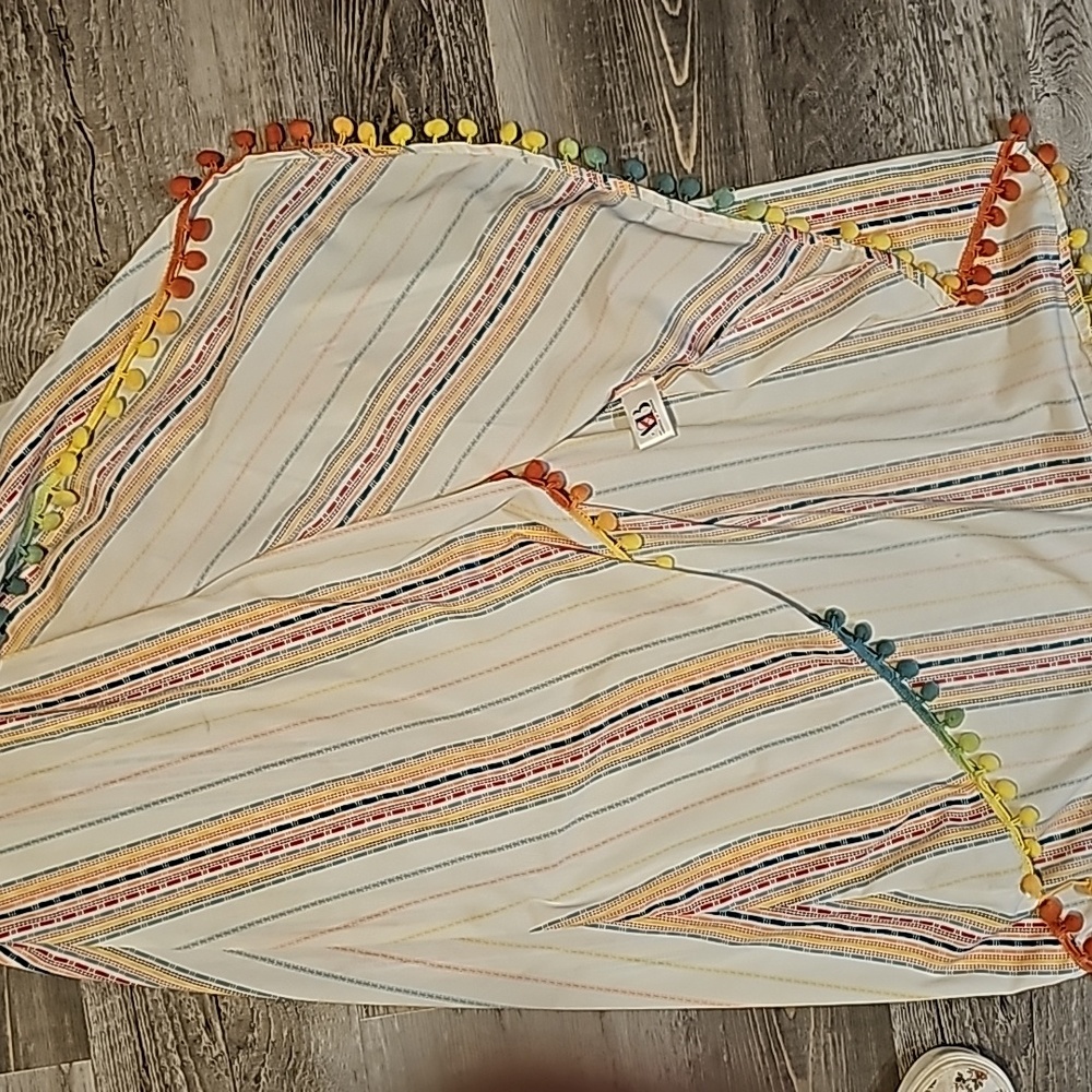 America and Beyond rainbow sunshine Beach cover up size S - Picture 6 of 7